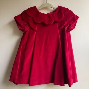 Jacadi Red Velvet Dress 18M